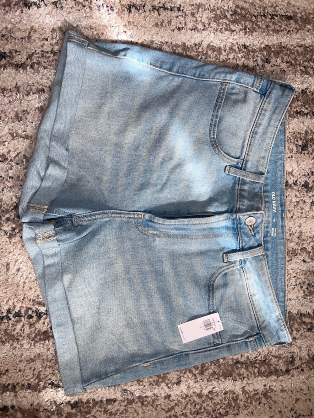 Old Navy Light Blue Cuffed Denim Shorts